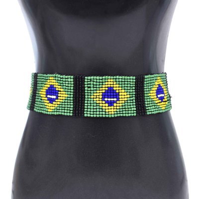 N-8241 Fashion Acrylic Beads Women Belly Belt Wood Interface