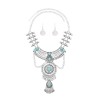 N-8235 Retro Gold Coins Pendant Necklace Earrings Jewelry Sets