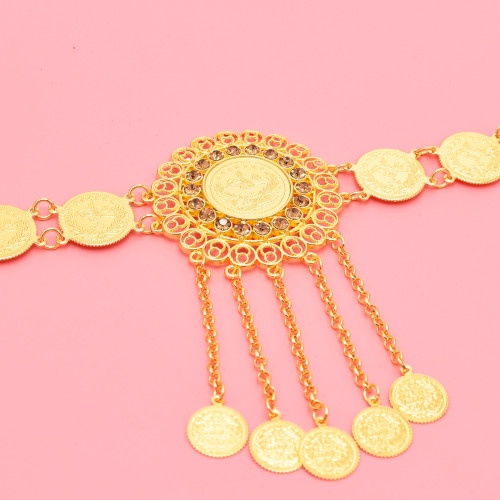 N-8242 New Customized Bohemian Style Gold Coin Tassel Women's Luxurious Waist Chain