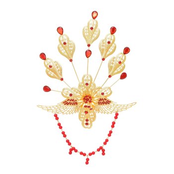 F-1135 Golden Peacock Women Hair Jewelry Ethnic Thailand Wedding Party Headband