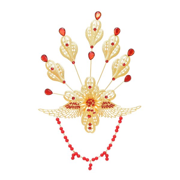 F-1135 Golden Peacock Women Hair Jewelry Ethnic Thailand Wedding Party Headband