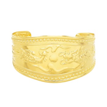 B-1288 Vintage Gold Silver Tibetan Ethnic Open Metal Bracelet