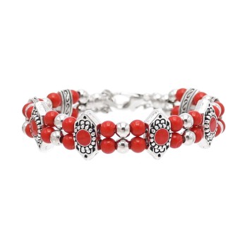 B-1292 Tibetan Ethnic Colorful Beaded Bracelet for Women