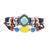 B-1295 New Bohemian Style Multi-color Beaded Drawstring Bracelet