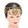 F-1138 New Retro Bohemian Style Gold Silver Coin Tassel Pendant Women's Blue Headwear