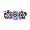 B-1297 Bohemian Vintage Retro Leather Rope Crystal Women Eye Bracelet