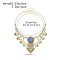 N-8248 Ethnic Retro Alloy Blue Acrylic Rhinestone Beads Women Choker Necklace