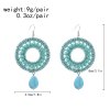 E-6664 Women Pendant Earrings Statement Bohemian Ethnic Circular Rope Drop Earrings
