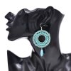 E-6664 Women Pendant Earrings Statement Bohemian Ethnic Circular Rope Drop Earrings