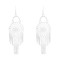 E-6667 Miao Silver Plated Hollow Flower Long Pendant Earrings for Women