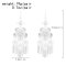 E-6666 Silver Women Drop Earrings Carved Flower Ethnic Statement Tassel Earrings