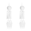 E-6669 Bohemian Ethnic Style Silver Tassel Pendant Women's Fashion Earrings