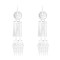 E-6669 Bohemian Ethnic Style Silver Tassel Pendant Women's Fashion Earrings