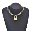 S-0106 Punk Novelty Lock Key Pendant Earrings Necklace Set for Women
