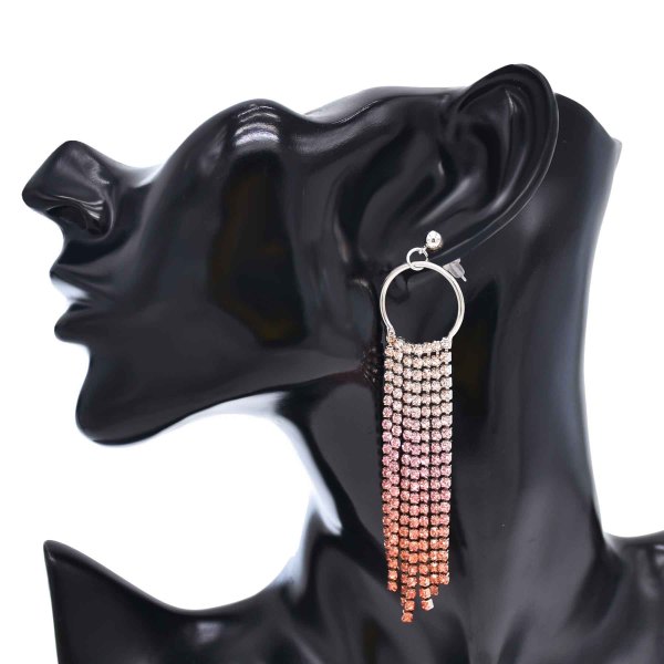 E-6670 Fashion Colorful Alloy Dangle Earrings for Women Party Dance Jewelry