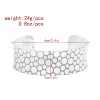 B-1306 2 Styles Silver Circle Tree Texture Open Bracelet for Women Men