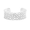 B-1306 2 Styles Silver Circle Tree Texture Open Bracelet for Women Men