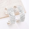 B-1306 2 Styles Silver Circle Tree Texture Open Bracelet for Women Men