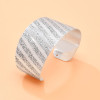 B-1307 Customized New Ethnic Style Silver Plated Two Sizes Women's Alloy Carved Open Bracelet