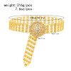 N-8253 Women Gold Belt Body Jewelry Bohemian Crystal Flower Ethnic Waist Chains