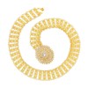 N-8253 Women Gold Belt Body Jewelry Bohemian Crystal Flower Ethnic Waist Chains