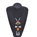 N-8254 Ethnic Colorful Small Beads Tassel Necklace for Women