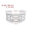 B-1310 Tibetan Vintage Silver Carved Flower Open Bracelet for Women
