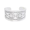 B-1310 Tibetan Vintage Silver Carved Flower Open Bracelet for Women