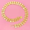 N-7764 Indian Double Chain Women Belt Body Jewelry Indian France Gold Metal Hollow Flower Belly Dance Waist Belt Chains for Women