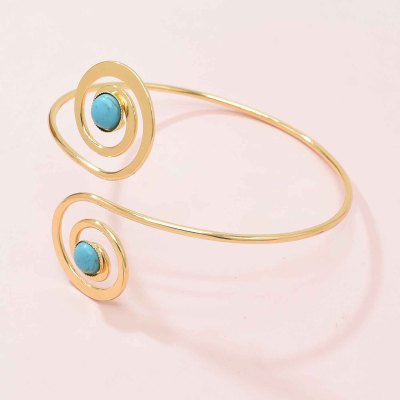 B-1309 Fashion Gold Color Green Color Beads Women Arm Bracelet