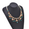 Traditional Ethnic Faux Pearl Chain Beaded Charms Women's Necklace Earrings Set