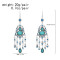 E-6672 Bohemian Green Acrylic Beads Drop Tassel Pendant Earrings