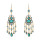 E-6672 Bohemian Green Acrylic Beads Drop Tassel Pendant Earrings