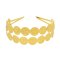 F-1143 Bilayer Coin Hairband Golden Bohemian Ethnic Wedding Party Hair Jewelry