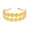 F-1143 Bilayer Coin Hairband Golden Bohemian Ethnic Wedding Party Hair Jewelry