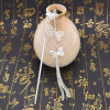 F-1146 Novel Ethnic Style Silver Hollowed Out Butterfly Tassel Pendant For Women's Fashionable Metal Bun Hair Accessories