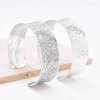 B-1311 Tibetan Vintage Silver Carved Flower Open Bracelet for Women