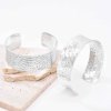 B-1311 Tibetan Vintage Silver Carved Flower Open Bracelet for Women