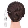 F-1148 Silver Alloy Tassel Women Hairpin Ethnic Pendant Statement Hair Jewelry