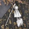 F-1148 Silver Alloy Tassel Women Hairpin Ethnic Pendant Statement Hair Jewelry