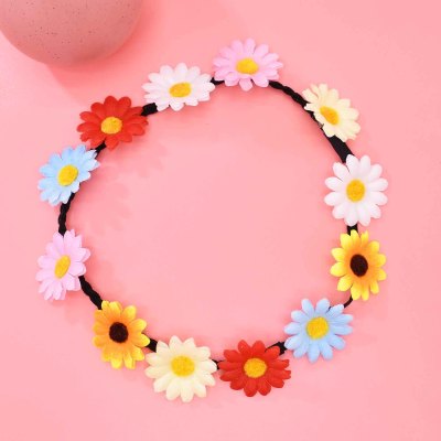 F-1139 Fashion White Sunflower Headband Hair Accessories
