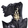 E-6673 Star Moon Women Drop Earrings Bohemian Ethnic Rhinestones Charms Earrings