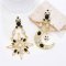 E-6673 Star Moon Women Drop Earrings Bohemian Ethnic Rhinestones Charms Earrings