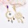 E-6675 Colorful Crystal Tassel Pendant Sun Moon Asymmetric Earrings for Women