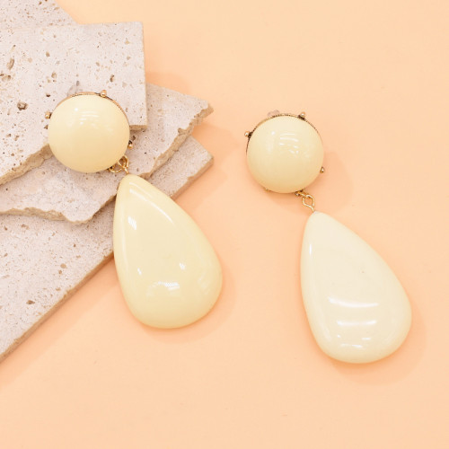 E-6677 Acrylic Drop Gemstone Dangle Earrings Women Fashion Resin Earrings