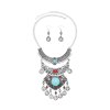 N-8266 Coin Tassel Women Jewelry Sets Vintage Acrylic Bohemian Ethnic Necklace Earring 2 PC Sets