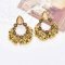 E-6681 Vintage Crystal Belly Tassel Red Green Black Champagne Color Earrings for Women