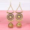 E-6682 New Vintage Bohemian Style Gold Bell Pendant Women's Fashion Metal Earrings