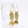 E-6682 New Vintage Bohemian Style Gold Bell Pendant Women's Fashion Metal Earrings