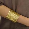 B-1314 Gold Silver Alloy Open Bracelet for Women European American Fashion Simple Bracelets